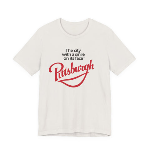 The City with a Smile on its Face - Unisex Jersey Short Sleeve Tee