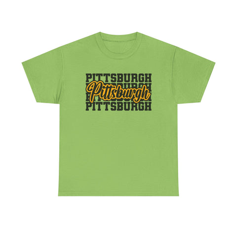 Pittsburgh Typography - Unisex Heavy Cotton Tee