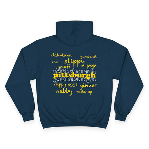 Pittsburgh Yinzerisms - Design on the Back - Hoodie