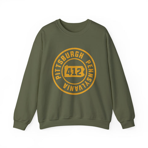 412 Pittsburgh Stamp - Heavy Blend™ Crewneck Sweatshirt