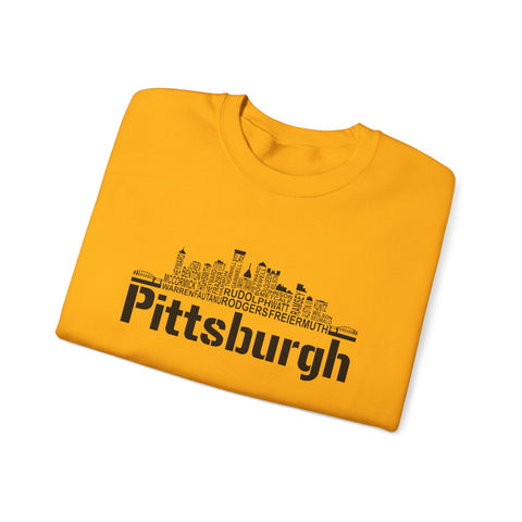 Pittsburgh Football Team Names - Heavy Blend™ Crewneck Sweatshirt