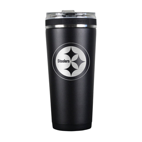 Officially Licensed Pittsburgh Steelers 26oz Flex Bottle  Ice Shaker Black  