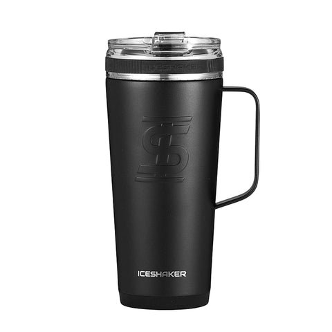 26oz Flex Bottle with Handle  Ice Shaker Black  