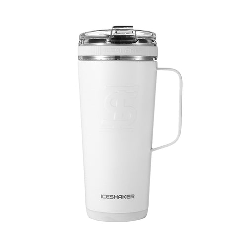 26oz Flex Bottle with Handle  Ice Shaker White  