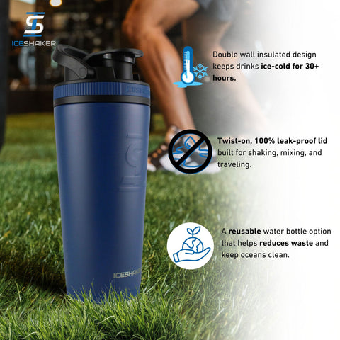 Los Angeles Dodgers Shaker - 26oz Ice Shaker Bottle | Leak Proof Cold Drink Container