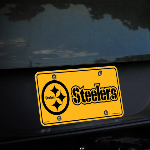 NFL Football Pittsburgh Steelers Black Logo & Gold Metal Tag