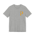 Heart of Pittsburgh - P for Pittsburgh Series - PRINT ON BACK - Short Sleeve Tee T-Shirt Printify   