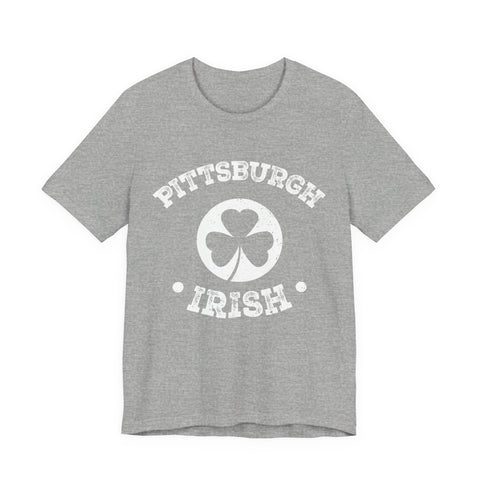 Unisex Jersey Tee Pittsburgh Irish - Soft Breathable Fabric Short Sleeve Shirt