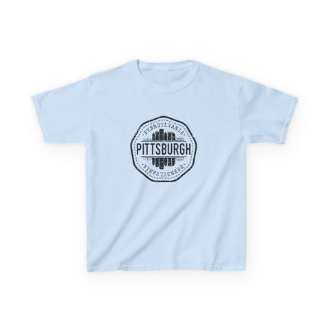Pittsburgh Vintage Stamp - Kids Graphic T-Shirt