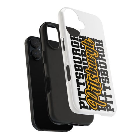 Pittsburgh Typography - iPhone Phone Case Mate Tough