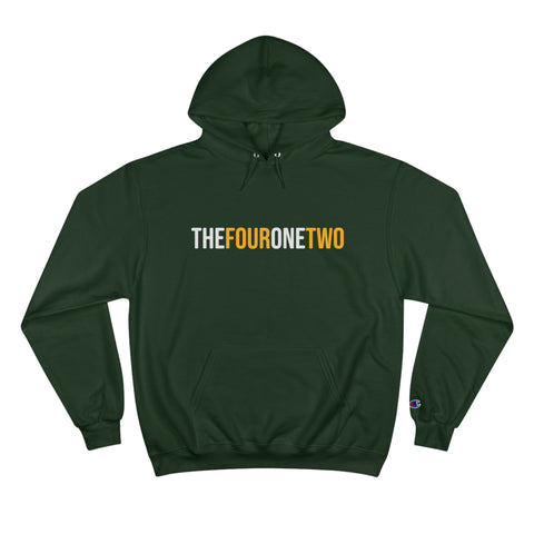 The Four One Two - Area Code - Champion Hoodie Hoodie Printify Dark Green S 