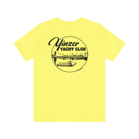 Yinzer Yacht Club - PRINT ON BACK - Short Sleeve Tee T-Shirt Printify Yellow S 