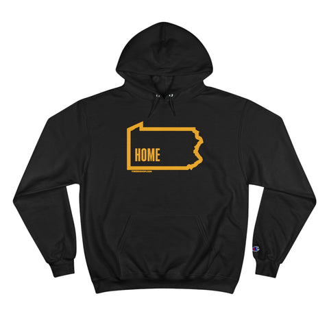 Pittsburgh, Pennsylvania, Home  - Champion Hoodie Hoodie Printify Black S 
