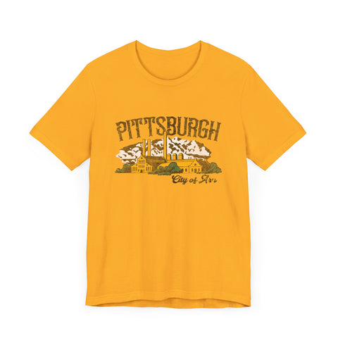 Pittsburgh City of Iron Vintage Logo - Short Sleeve Tee