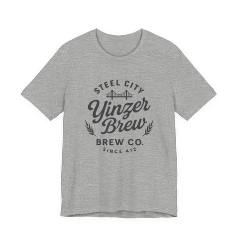 Unisex Jersey Tee - Yinzer Brew Bella Canvas Shirt | Soft Breathable Cotton Casual Tee