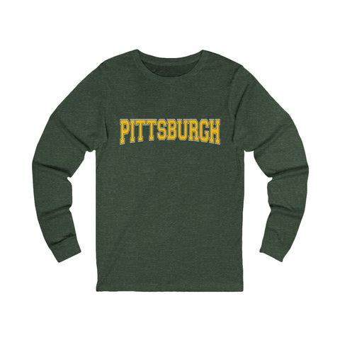 Pittsburgh Varsity Letters Unisex Jersey Long Sleeve Tee