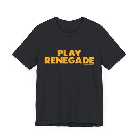 Play Renegade Block Letters - Short Sleeve Tee T-Shirt Printify   