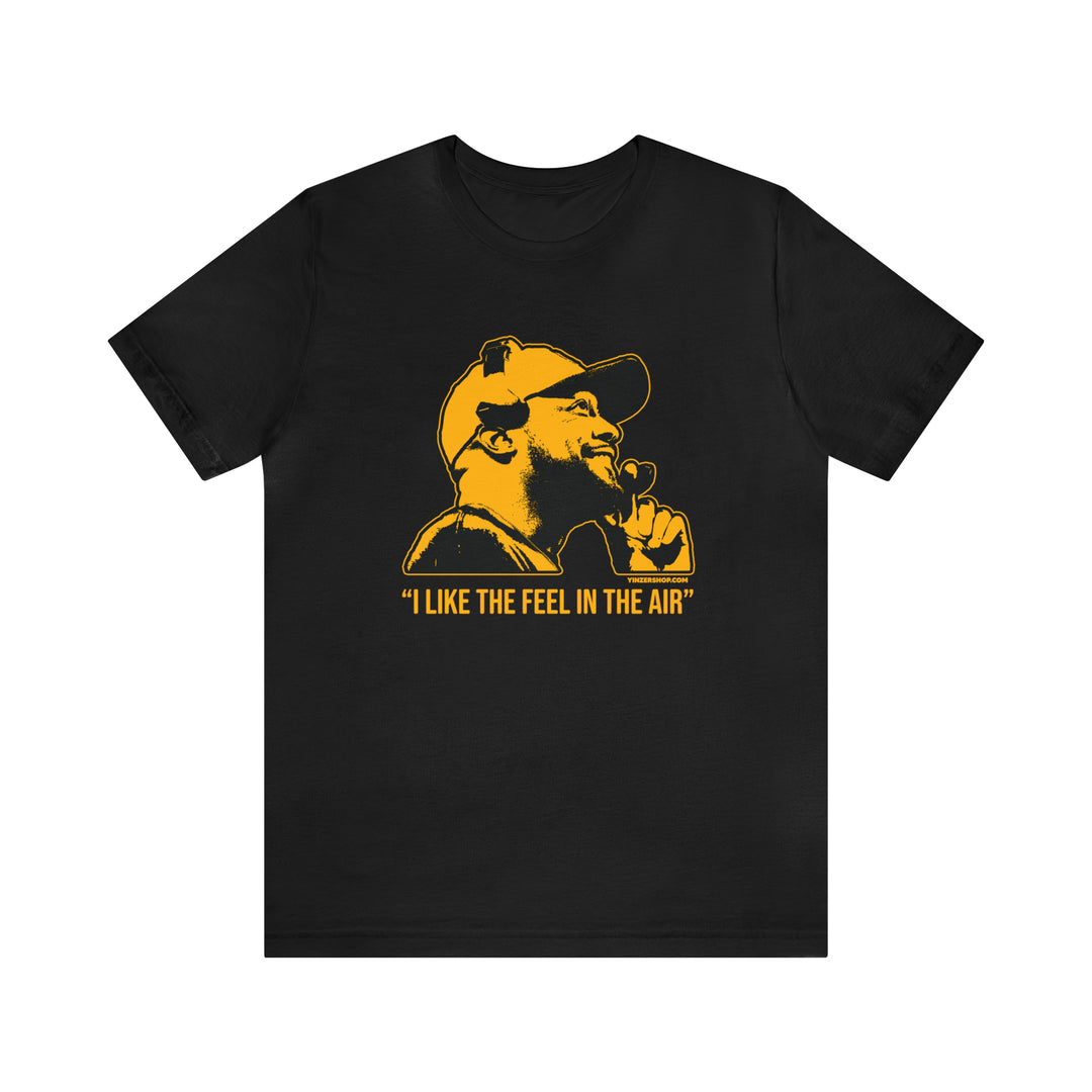 I Like The Feel In The Air - Tomlin Quote Training Camp 2023 - Short Sleeve Tee T-Shirt Printify Black M 