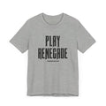 Play Renegade Distressed Font - Short Sleeve Shirt T-Shirt Printify Athletic Heather S 