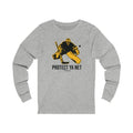 Protect Ya Net - Hockey - Long Sleeve Tee Long-sleeve Printify XS Athletic Heather 