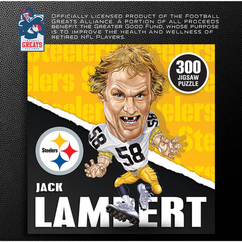 Pittsburgh Steelers All-Time Greats - Jack Lambert 300 Piece Jigsaw Puzzle Jigsaw Puzzles Masterpieces Puzzles