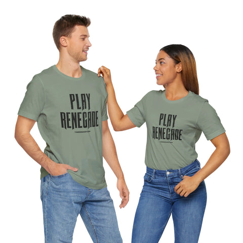 Play Renegade Distressed Font - Short Sleeve Shirt T-Shirt Printify   