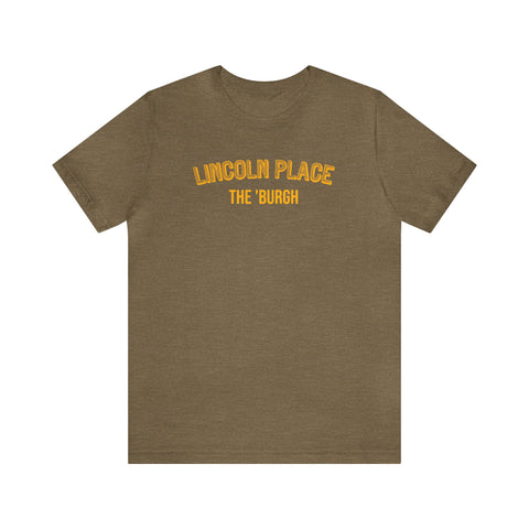 Lincoln Place  - The Burgh Neighborhood Series - Unisex Jersey Short Sleeve Tee T-Shirt Printify Heather Olive 3XL 