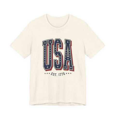 USA vintage varsity tee | 4th of July patriotic graphic