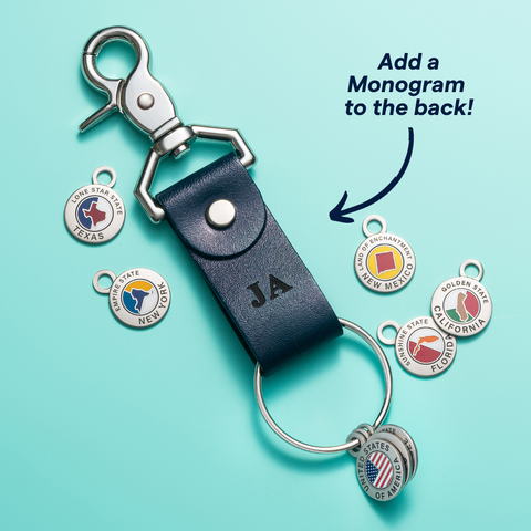 Black Wanderchain | Handcrafted Leather Keychain with Brass Hardware & Memory Tokens