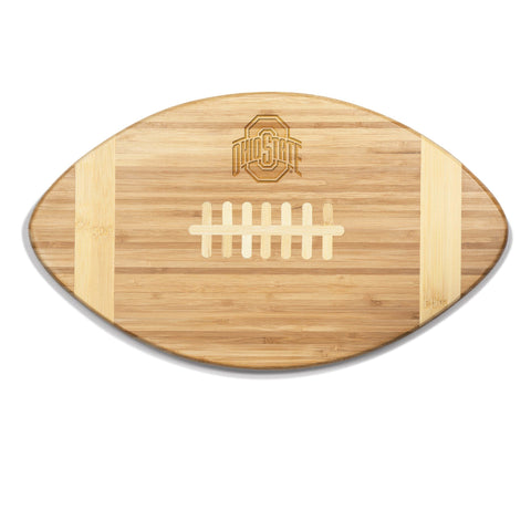 Ohio State Buckeyes - Touchdown! Football Cutting Board & Serving Tray Cutting Board Picnic Time Family of Brands Bamboo  