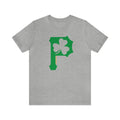 St. Patty's Day Shamrock - P for Pittsburgh Series  - Short Sleeve Shirt T-Shirt Printify Athletic Heather S 