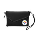 Pittsburgh Steelers Fold Over Crossbody Pebble Pittsburgh Steelers Little Earth Productions   