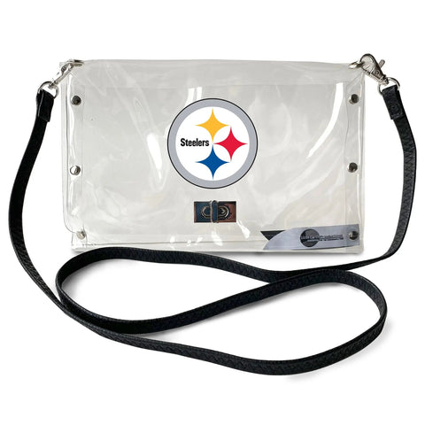 Pittsburgh Steelers Clear Envelope Purse Pittsburgh Steelers Little Earth Productions   