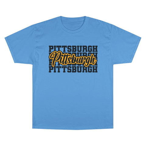 Pittsburgh Typography - Champion T-Shirt