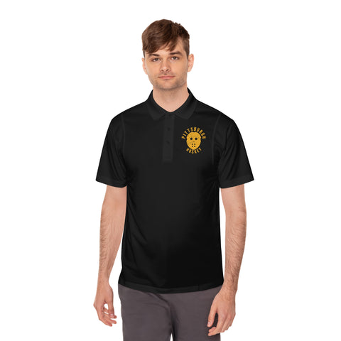 Pittsburgh Hockey "Retro Mask" -  Men's Sport Polo Shirt