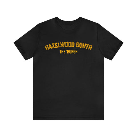 Hazelwood South  - The Burgh Neighborhood Series - Unisex Jersey Short Sleeve Tee T-Shirt Printify Black S 