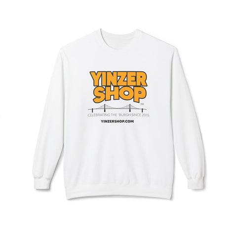 YinzerShop Serving Since 2015 - Gildan SF000 -Unisex Midweight Softstyle Fleece Crewneck Sweatshirt Sweatshirt Printify White S