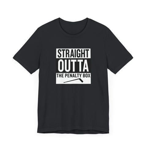 Straight Outta the Penalty Box - Short Sleeve Tee T-Shirt Printify Vintage Black XS