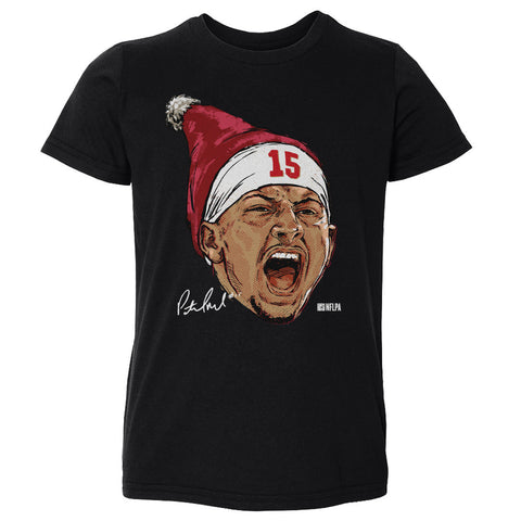 Patrick Mahomes Kansas City Portrait Santa Hat WHT