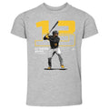 Pittsburgh Pirates Ke'Bryan Hayes Kids Toddler T-Shirt Kids Toddler T-Shirt 500 LEVEL Heather Gray 2T Kids Toddler T-Shirt