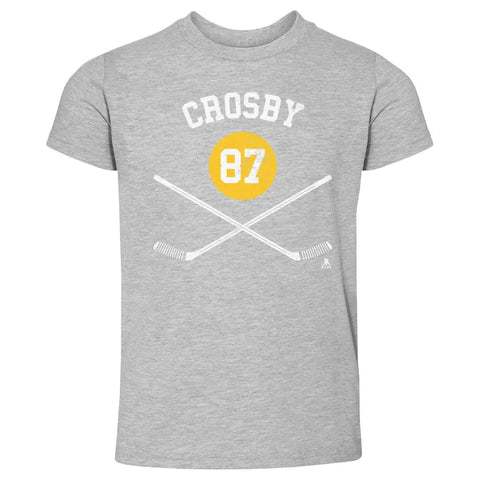 Pittsburgh Penguins Sidney Crosby Kids Toddler T-Shirt Kids Toddler T-Shirt 500 LEVEL Heather Gray 2T Kids Toddler T-Shirt