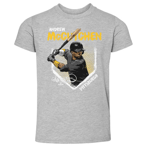 Pittsburgh Pirates Andrew McCutchen Kids Toddler T-Shirt Kids Toddler T-Shirt 500 LEVEL Heather Gray 2T Kids Toddler T-Shirt