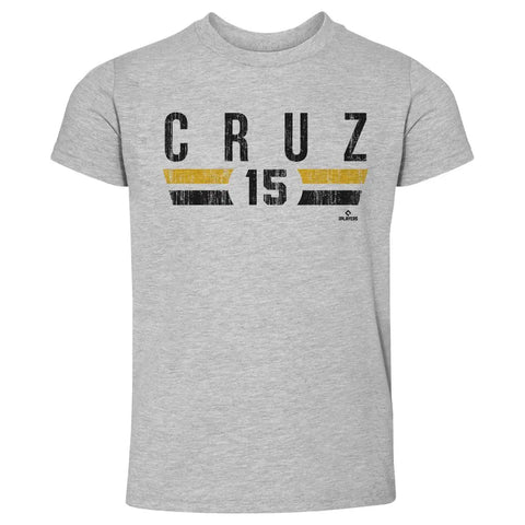 Pittsburgh Pirates Oneil Cruz Kids Toddler T-Shirt Kids Toddler T-Shirt 500 LEVEL Heather Gray 2T Kids Toddler T-Shirt