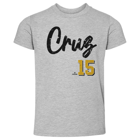 Pittsburgh Pirates Oneil Cruz Kids Toddler T-Shirt Kids Toddler T-Shirt 500 LEVEL Heather Gray 2T Kids Toddler T-Shirt