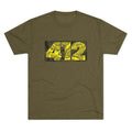 412 Map - Tri-Blend Crew Tee T-Shirt Printify S Tri-Blend Military Green 