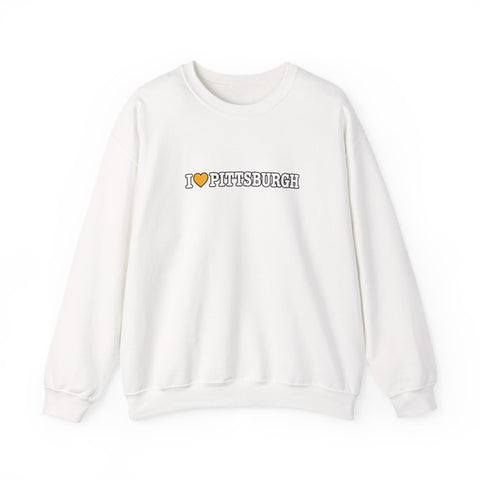 I Love Pittsburgh Crewneck Sweatshirt Retro City Pride Crew