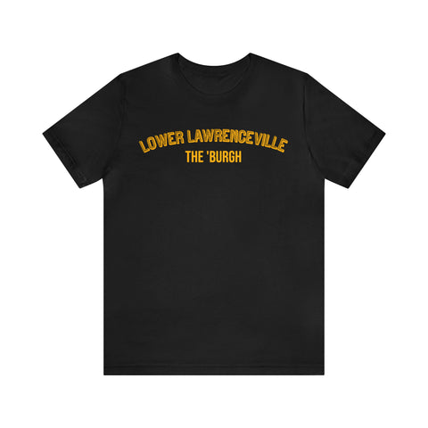 Lower Lawrenceville  - The Burgh Neighborhood Series - Unisex Jersey Short Sleeve Tee T-Shirt Printify Black L 