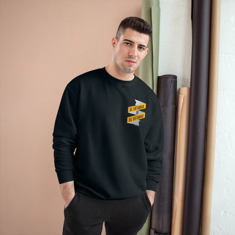 El Estándar  Es  El Estándar - The Standard is the Standard - Español Series - Banner - Champion Crewneck Sweatshirt Sweatshirt Printify   