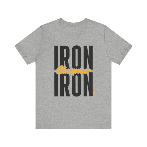 Iron Sharpens Iron - Tomlin Quote - Short Sleeve Tee T-Shirt Printify Athletic Heather S 