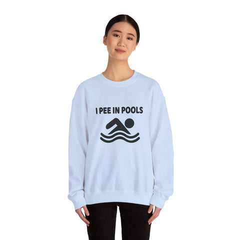 I Pee in Pools (Pittsburgh Sarcasm Series) - Heavy Blend™ Crewneck Sweatshirt